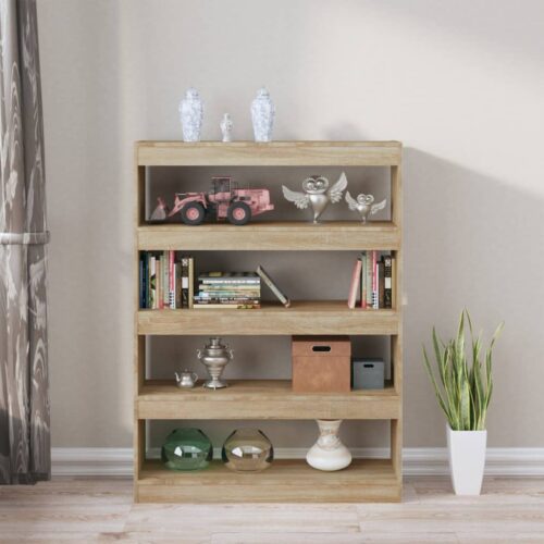 Book Cabinet/Room Divider Sonoma Oak 100x30x135cm - Image 7