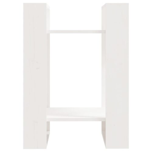 Book Cabinet/Room Divider White 41x35x57cm Solid Wood Pine - Image 3