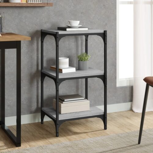 Book Cabinet Grey Sonoma 40x33x70.5cm Engineered Wood Steel
