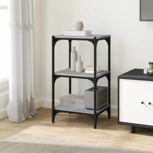 Book Cabinet Grey Sonoma 40x33x70.5cm Engineered Wood Steel - Image 3