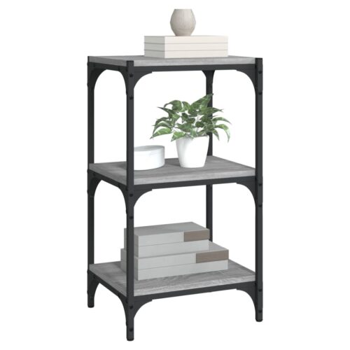Book Cabinet Grey Sonoma 40x33x70.5cm Engineered Wood Steel - Image 4