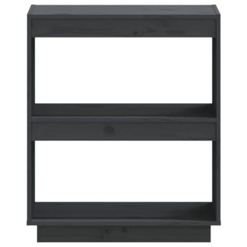 Book Cabinet Grey 60x35x71cm Solid Wood Pine - Image 5