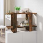 Book Cabinet/Room Divider Smoked Oak 80x30x51cm