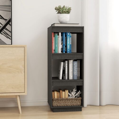 Book Cabinet/Room Divider Grey 40x35x103cm Solid Pinewood