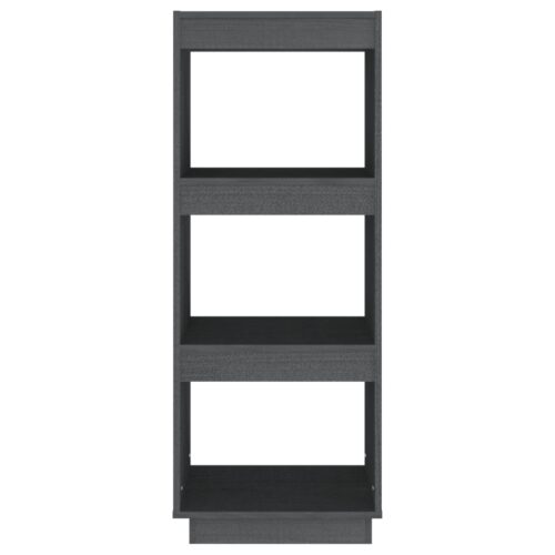 Book Cabinet/Room Divider Grey 40x35x103cm Solid Pinewood - Image 5