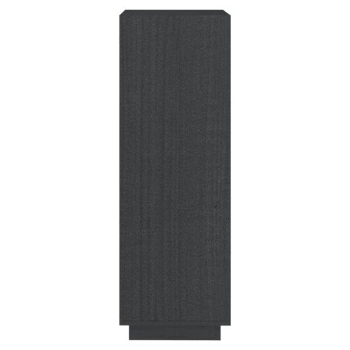 Book Cabinet/Room Divider Grey 40x35x103cm Solid Pinewood - Image 6