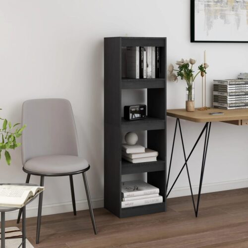 Book Cabinet Room Divider Grey 40x30x135.5cm Pinewood