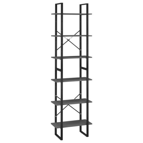 Storage Shelf Grey 60x30x210cm Engineered Wood - Image 2