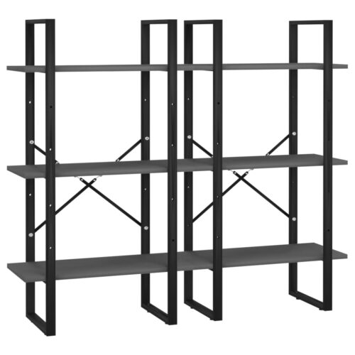 Storage Shelf Grey 60x30x210cm Engineered Wood - Image 3