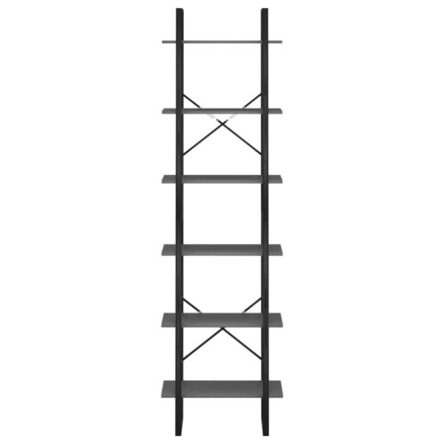 Storage Shelf Grey 60x30x210cm Engineered Wood - Image 5