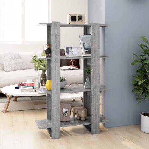 Book Cabinet/Room Divider Grey Sonoma 80x30x123.5cm