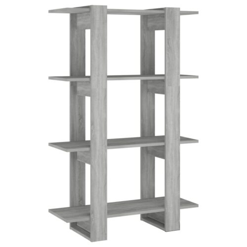 Book Cabinet/Room Divider Grey Sonoma 80x30x123.5cm - Image 2