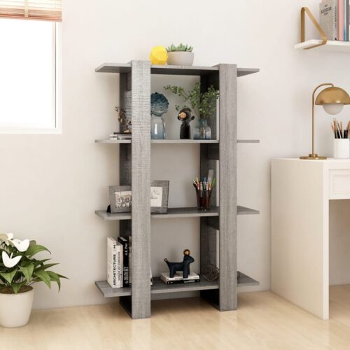 Book Cabinet/Room Divider Grey Sonoma 80x30x123.5cm - Image 3