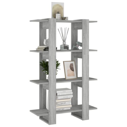 Book Cabinet/Room Divider Grey Sonoma 80x30x123.5cm - Image 4