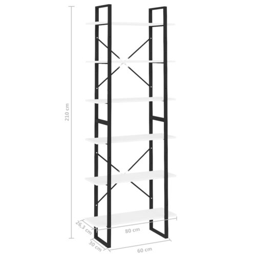 High Cabinet White 80x30x210cm Engineered Wood - Image 8