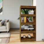 Book Cabinet/Room Divider Smoked Oak 60x30x135cm Engineered Wood