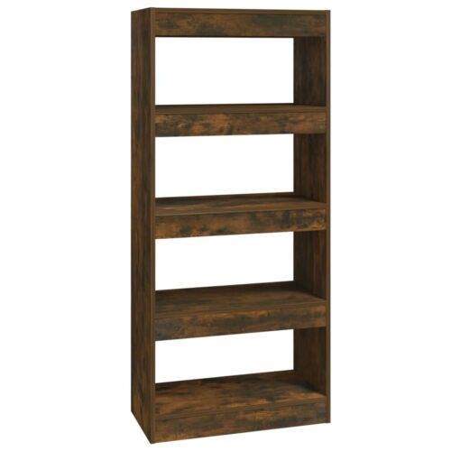 Book Cabinet/Room Divider Smoked Oak 60x30x135cm Engineered Wood - Image 2