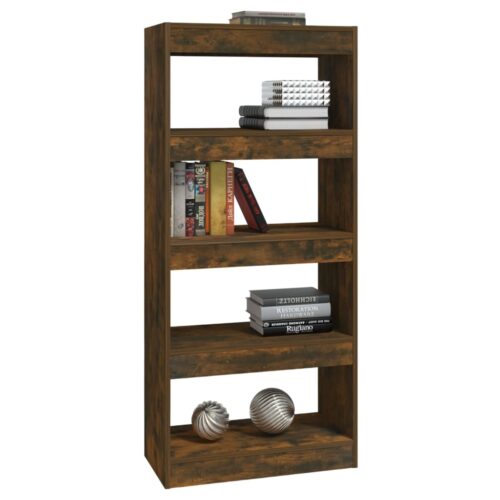 Book Cabinet/Room Divider Smoked Oak 60x30x135cm Engineered Wood - Image 3