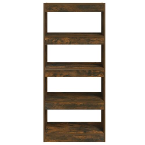 Book Cabinet/Room Divider Smoked Oak 60x30x135cm Engineered Wood - Image 6