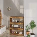 Book Cabinet/Room Divider Smoked Oak 80x30x103cm Engineered wood