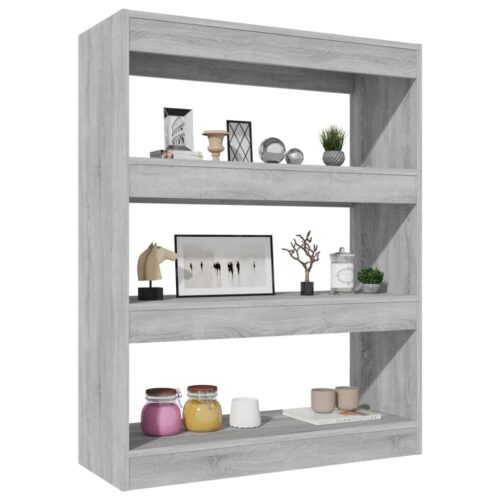 Book Cabinet/Room Divider Grey Sonoma 80x30x103cm Engineered wood - Image 5