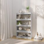 Book Cabinet/Room Divider Concrete Grey 80x30x135cm Engineered Wood