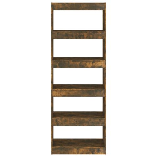 Book Cabinet/Room Divider Smoked Oak 60x30x166cm Engineered Wood - Image 5
