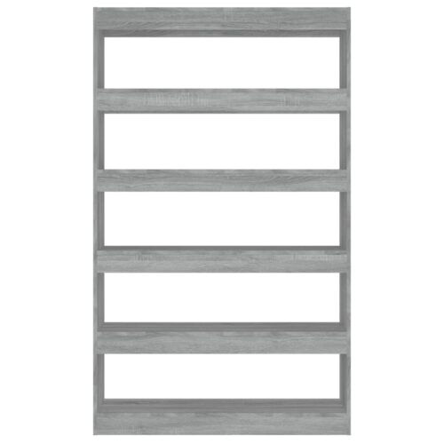 Book Cabinet/Room Divider Grey Sonoma 100x30x166cm - Image 5