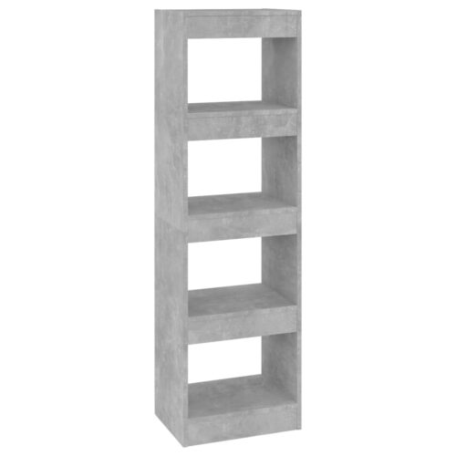 Book Cabinet/Room Divider Concrete Grey 40x30x135cm - Image 4