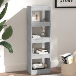 Book Cabinet/Room Divider Concrete Grey 40x30x135cm