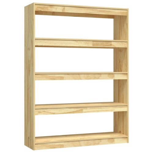 Book Cabinet/Room Divider 100x30x135.5cm Solid Pinewood - Image 2