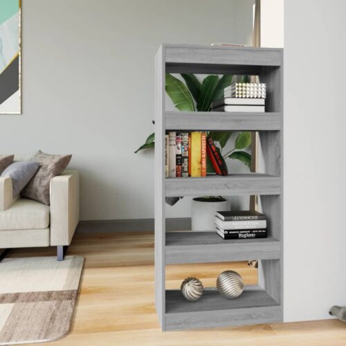 Book Cabinet/Room Divider Grey Sonoma 60x30x135cm Engineered Wood