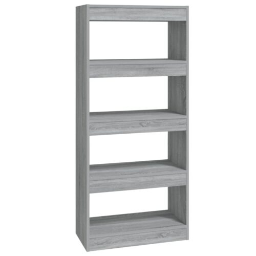 Book Cabinet/Room Divider Grey Sonoma 60x30x135cm Engineered Wood - Image 2