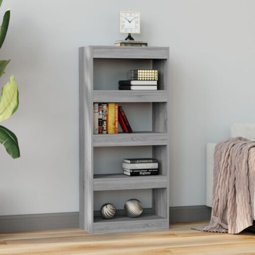 Book Cabinet/Room Divider Grey Sonoma 60x30x135cm Engineered Wood - Image 4
