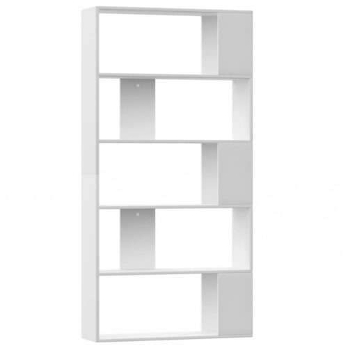Book Cabinet/Room Divider White 80x24x159cm Engineered Wood - Image 2