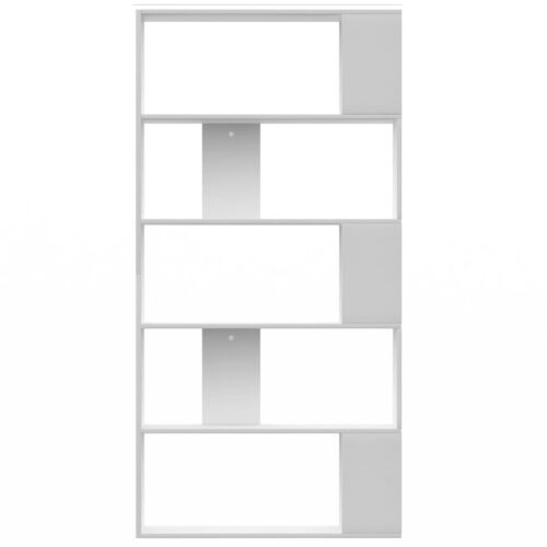 Book Cabinet/Room Divider White 80x24x159cm Engineered Wood - Image 5