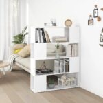 Book Cabinet Room Divider White 100x24x124cm