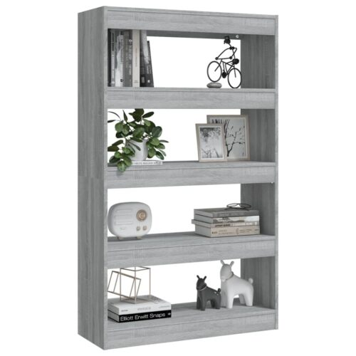 Book Cabinet/Room Divider Grey Sonoma 80x30x135cm Engineered Wood - Image 4