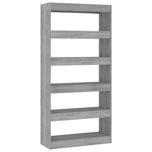 Book Cabinet/Room Divider Grey Sonoma 80x30x166cm Engineered Wood - Image 2