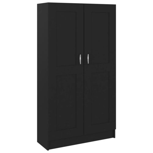 Book Cabinet Black 82.5x30.5x150cm Engineered Wood - Image 2