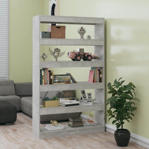 Book Cabinet/Room Divider Concrete Grey 100x30x166cm