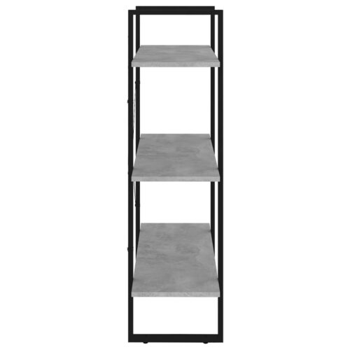 Book Cabinet Concrete Grey 80x30x105cm Engineered Wood - Image 4