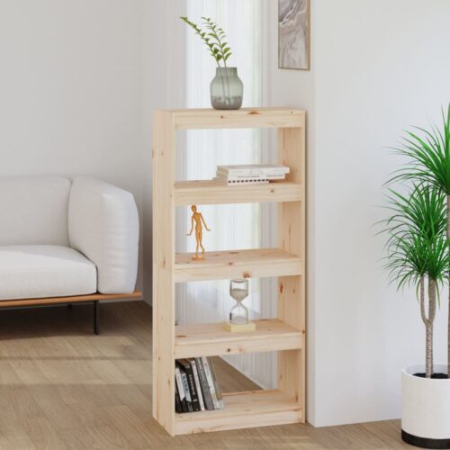 Book Cabinet/Room Divider 60x30x135.5cm Solid Wood Pine