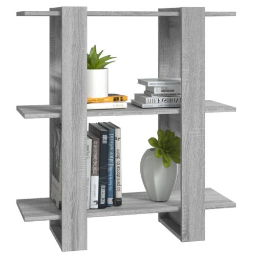 Book Cabinet/Room Divider Grey Sonoma 80x30x87cm - Image 4