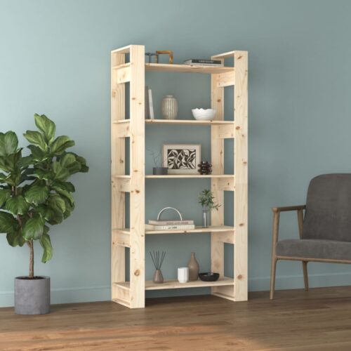 Book Cabinet/Room Divider 80x35x160cm Solid Wood - Image 3