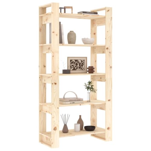 Book Cabinet/Room Divider 80x35x160cm Solid Wood - Image 4