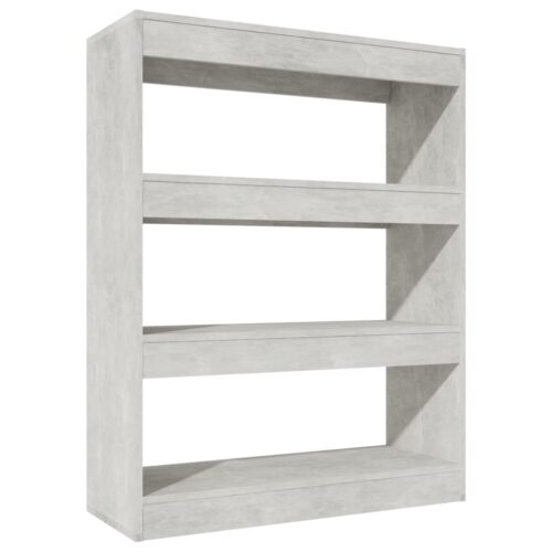 Book Cabinet/Room Divider Concrete Grey 80x30x103cm Engineered wood - Image 2