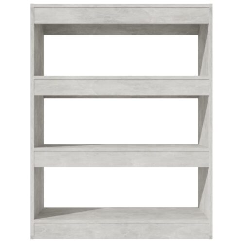 Book Cabinet/Room Divider Concrete Grey 80x30x103cm Engineered wood - Image 3