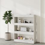 Book Cabinet/Room Divider Concrete Grey 80x30x103cm Engineered wood