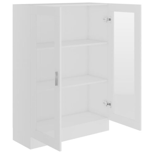 Vitrine Cabinet White 82.5x30.5x115cm Engineered Wood - Image 5
